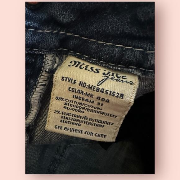 Miss Me Women’s Jeans size 29 Skinny Distressed Light Wash Ripped Bling Pocket - Picture 4 of 5